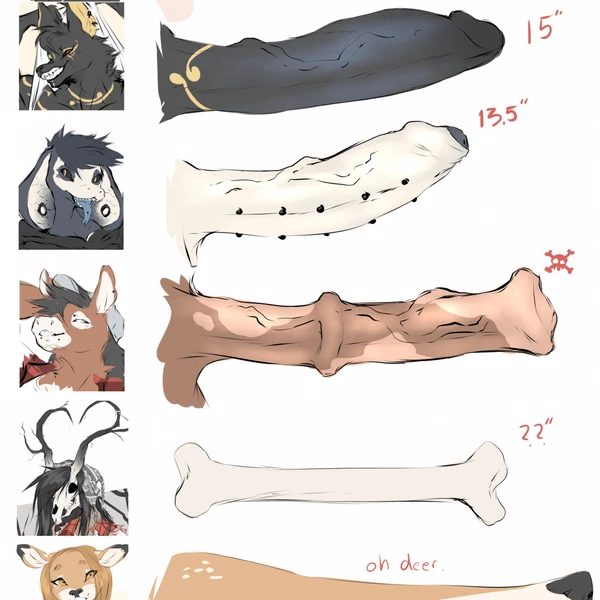 aiden (dullvivid), fiona fawnbags (dullvivid), gwendigo (dullvivid) (american mythology, indigenous north american mythology) created by dullvivid