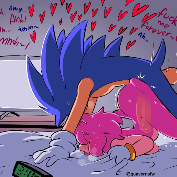amy rose, sonic the hedgehog (sega, sonic the hedgehog (series)) created by quavernsfw