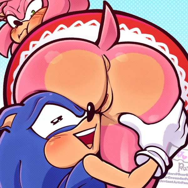 amy rose, sonic the hedgehog (sega, sonic the hedgehog (series)) created by scarstar