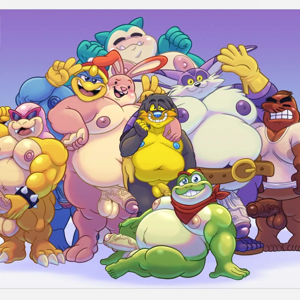 arcade bunny, big the cat, king dedede (animal crossing, kirby: right back at ya!) created by wolfbuns