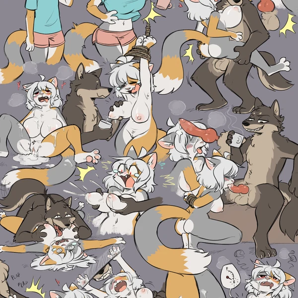arcanis (hahaluckyme), borko (barkwoofawoo) created by fuel (artist), third-party edit