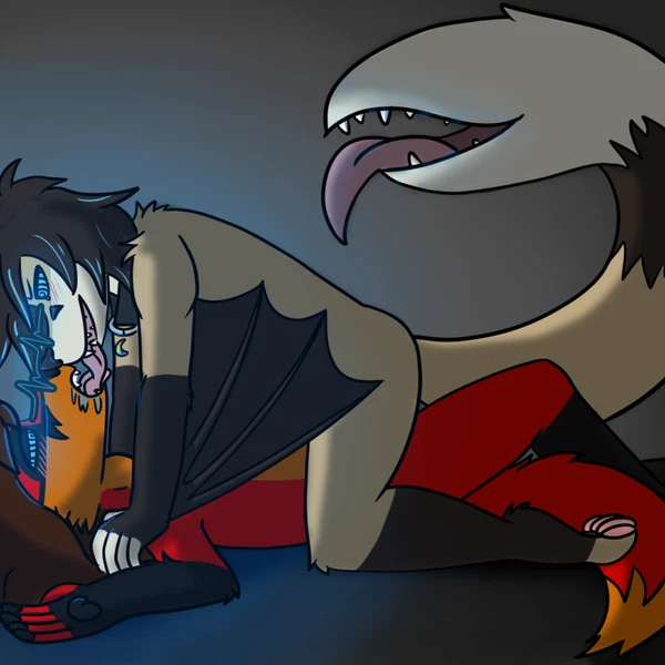 ash (metal fox), kiba (crescentwolf) created by metal fox117