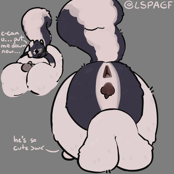 big fat stinky unwashed sweaty bunny (lspagf), skunk (lspagf) created by lspagf