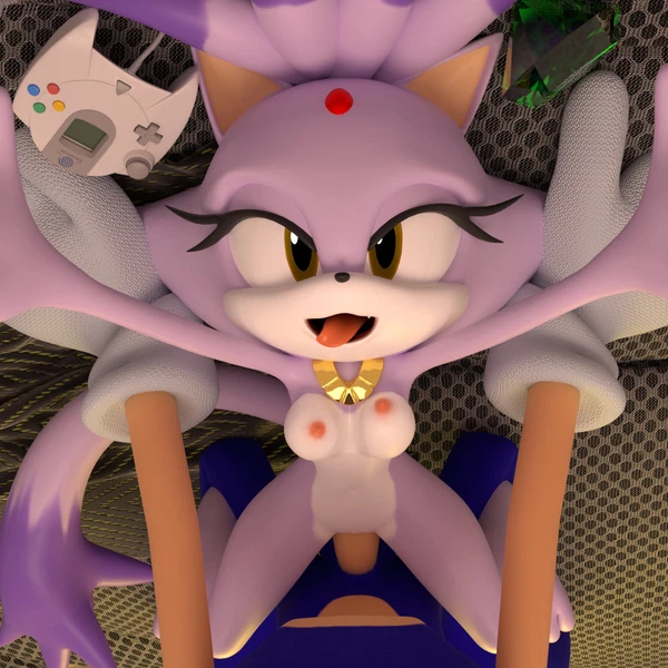 blaze the cat, sonic the hedgehog (dreamcast, sega) created by rotalice2