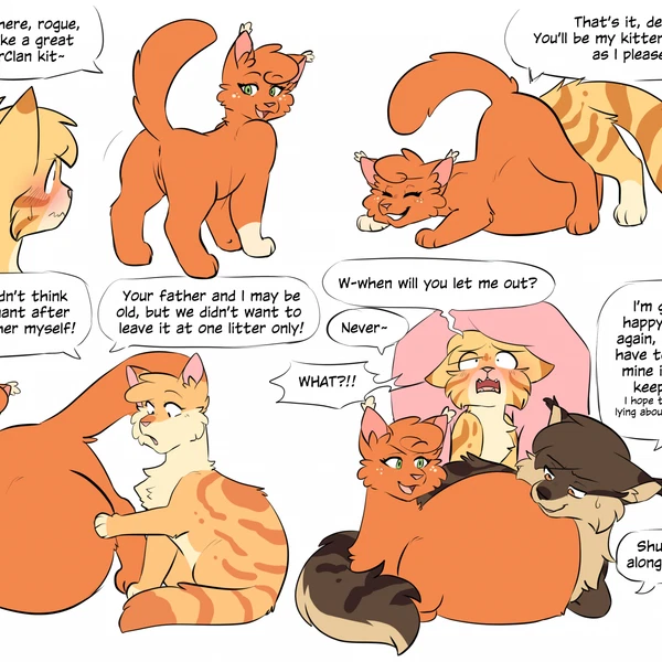 brambleclaw (warriors), fan character, sparkpelt (warriors) (warriors (book series)) created by shoelace (artist)