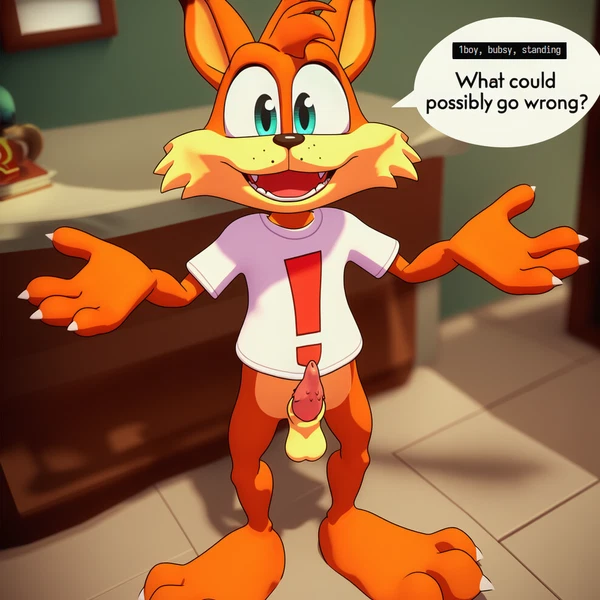 bubsy bobcat (bubsy (series)) created by sergalbutt