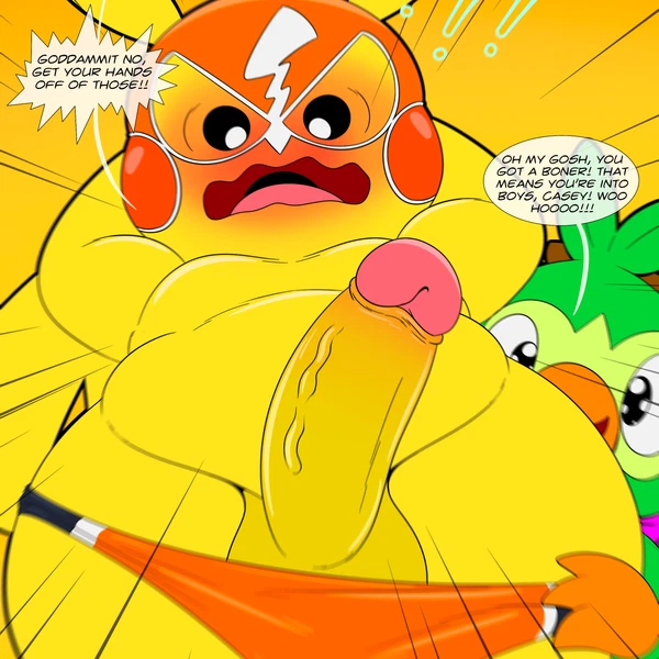 calvin (tepigfan101), casey (tepigfan101), pikachu libre (nintendo, pokemon) created by tepigfan101