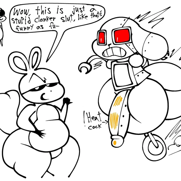 chikn nuggit (chikn nuggit), hawt saus (chikn nuggit), robot chikn (chikn nuggit) created by lucaslora