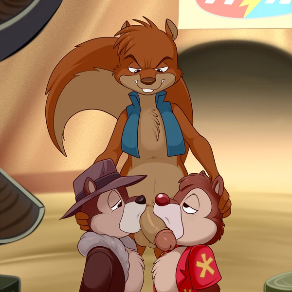 chip (disney), dale (disney), waggs (chip 'n dale rescue rangers, disney) created by lonbluewolf