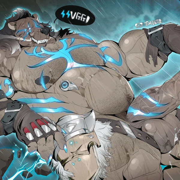 druid mauga, mauga (overwatch) (blizzard entertainment, overwatch) created by big treeeee