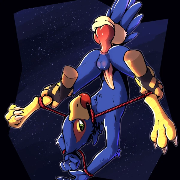 falco lombardi, fox mccloud (nintendo, star fox) created by chozogoat