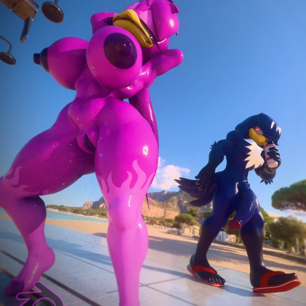 fan character, thunder (juicyducksfm), wave the swallow (sega, sonic riders) created by armada (artist), juicyducksfm