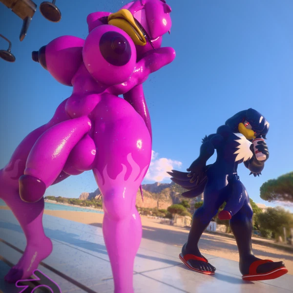 fan character, thunder (juicyducksfm), wave the swallow (sega, sonic riders) created by armada (artist), juicyducksfm