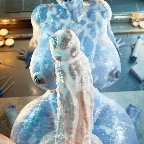 female shepard, liara t'soni (bioware, electronic arts) created by rigid3d