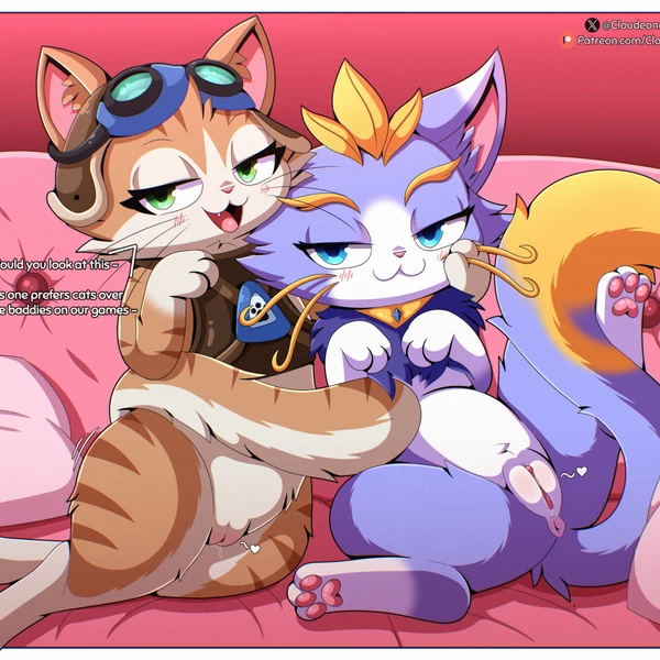 fika (overwatch), yuumi (lol) (blizzard entertainment, league of legends) created by cloudeon