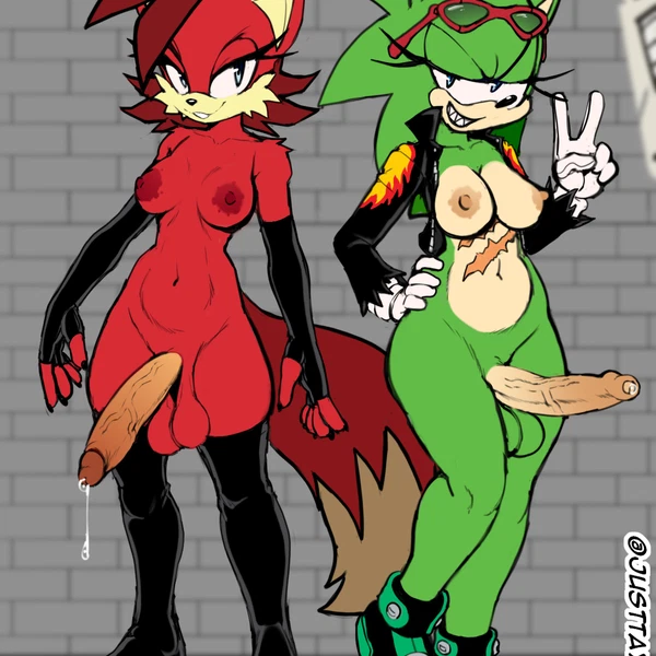 fiona fox, scourge the hedgehog (archie comics, sega) created by justtaylor