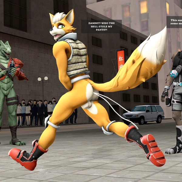 fox mccloud, hybrid (fortnite), thunder (fortnite) (epic games, fortnite) created by domi3d, meteorsmash