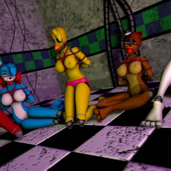 foxy (fnaf), freddy (fnaf), mangle (fnaf) (five nights at freddy's, five nights at freddy's 2) created by masterbrony