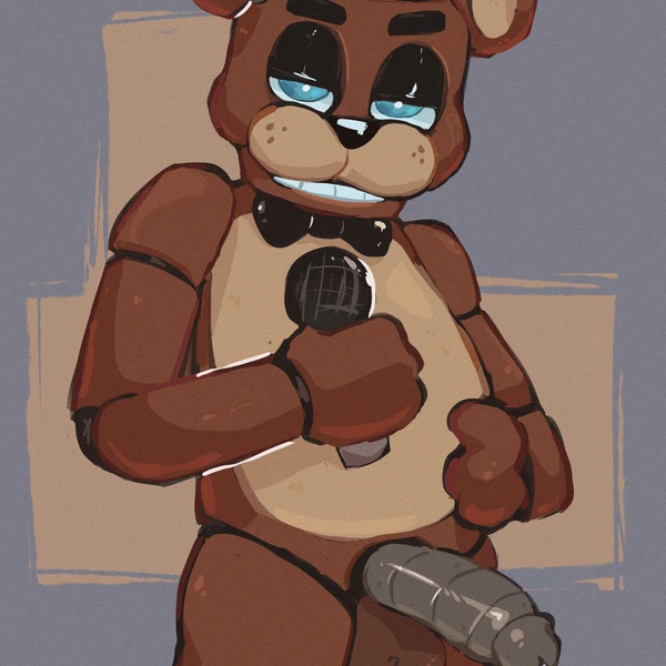 freddy (fnaf) (five nights at freddy's, scottgames) created by notsafeforwanking