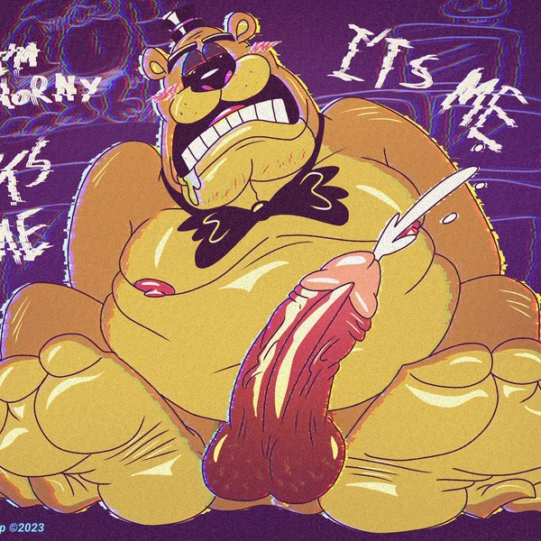 golden freddy (fnaf) (five nights at freddy's, scottgames) created by jusosleep