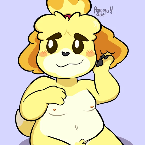 isabelle (animal crossing) (animal crossing, nintendo) created by artemis-otter