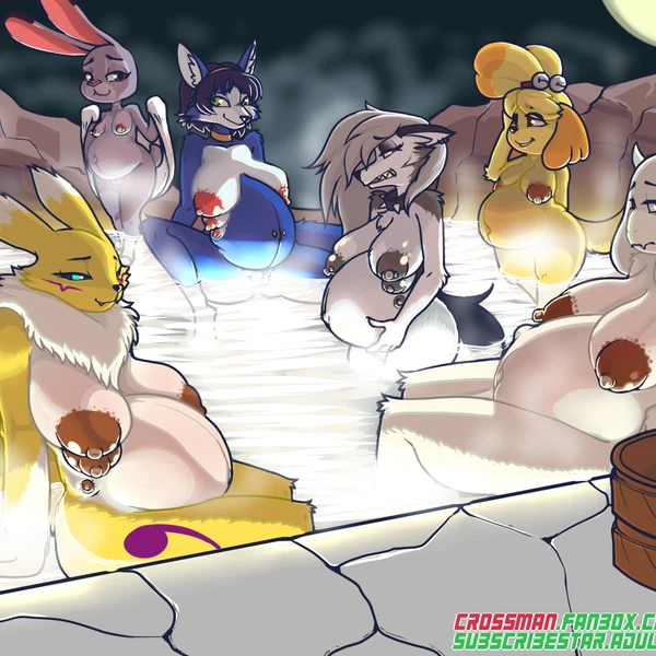 isabelle (animal crossing), judy hopps, krystal (star fox) (animal crossing, bandai namco) created by crossman