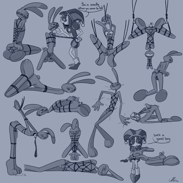 jax (tadc), pomni (tadc) (glitch productions, the amazing digital circus) created by screaming alice