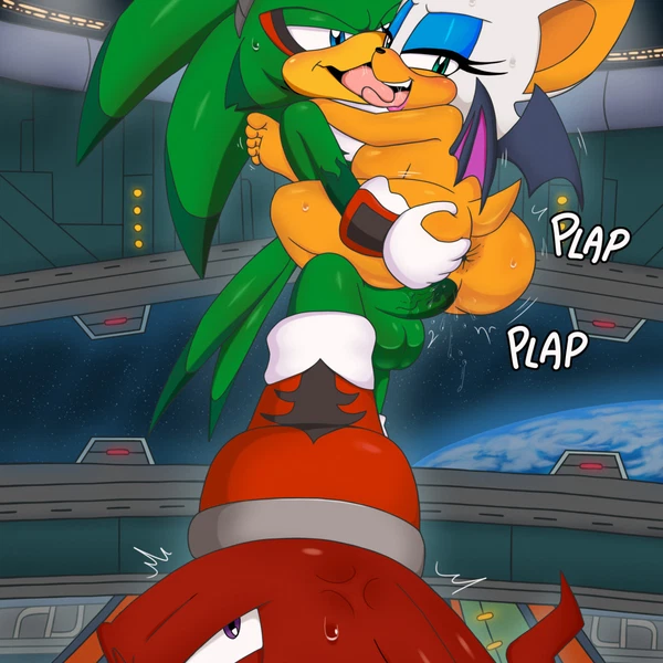 jet the hawk, knuckles the echidna, rouge the bat (sega, sonic riders) created by excito