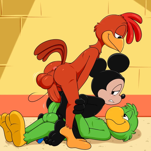 jose carioca, mickey mouse, panchito pistoles (disney, disney's house of mouse) created by lonbluewolf