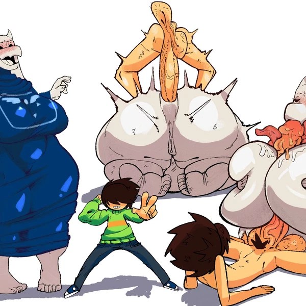 kris dreemurr, toriel, toriel (deltarune) (deltarune, undertale (series)) created by north star 500
