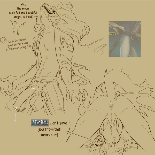 loup-garou (megami tensei) (mythology) created by nerunaur