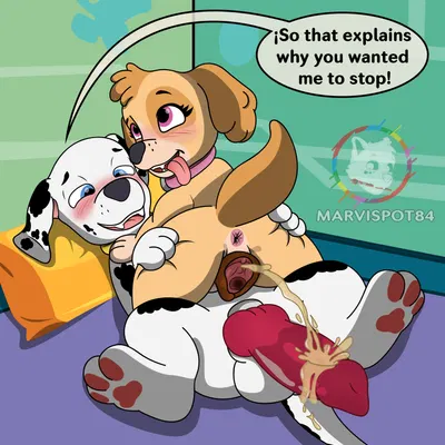 marshall (paw patrol), skye (paw patrol) (nickelodeon, paw patrol) created by marvispot84
