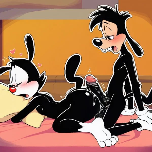 max goof, yakko warner (animaniacs, disney) created by boxen549