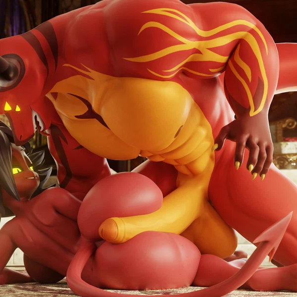 millie (helluva boss), satan (helluva boss) (hellaverse, helluva boss) created by darkflash23