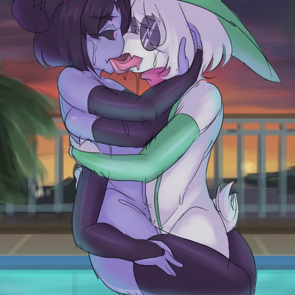 muffet, ralsei (deltarune, undertale) created by scuttlfish