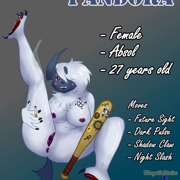 pandora knox (nintendo, pokemon) created by bluequill studios