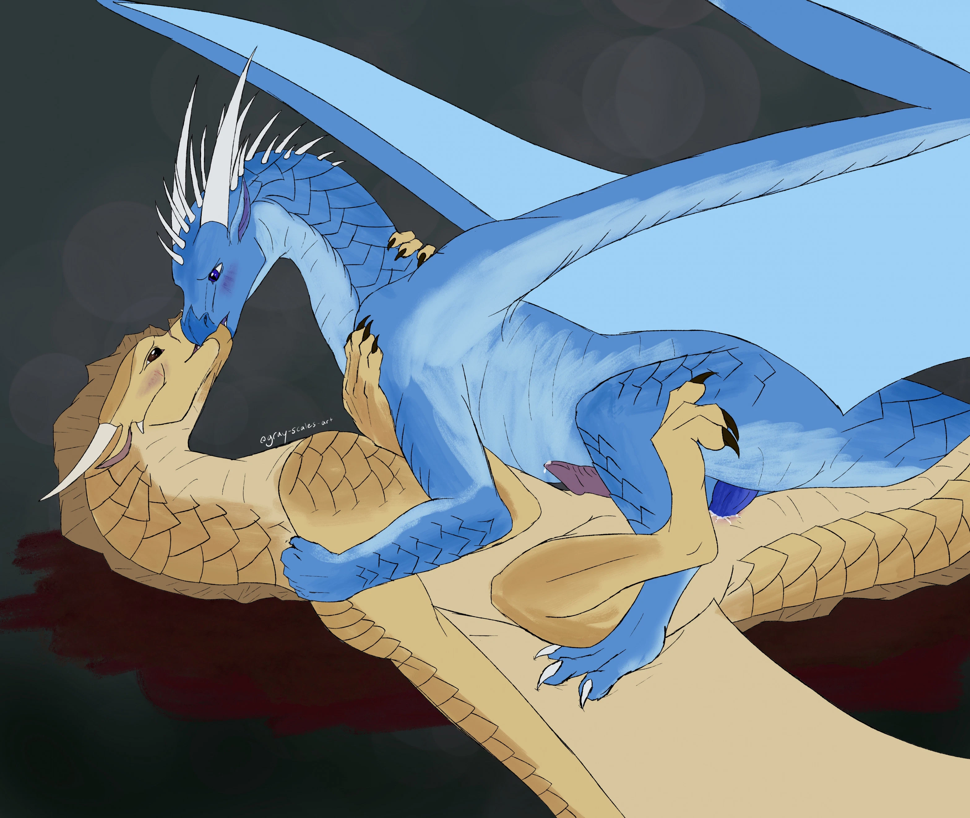 qibli (wof), winter (wof) (european mythology, mythology) created by gray-scales