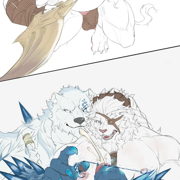 rengar (lol), volibear (league of legends, riot games) created by leoles