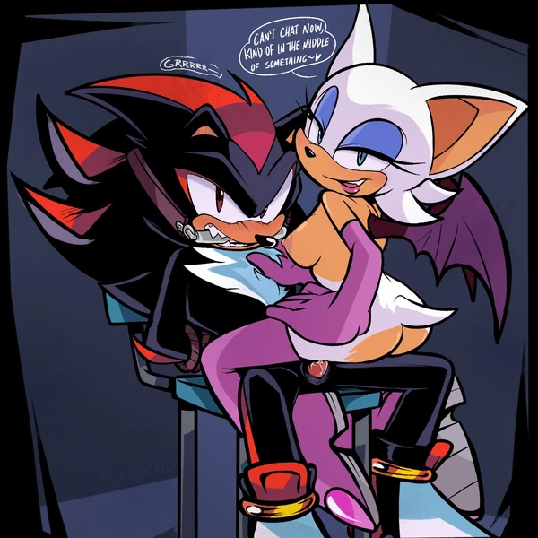rouge the bat, shadow the hedgehog (sega, sonic the hedgehog (series)) created by shaddycatz