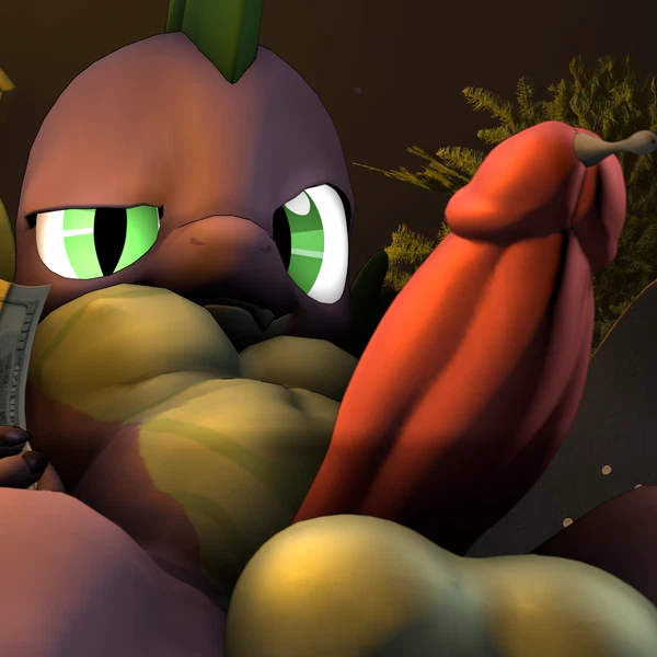 spike (mlp) (friendship is magic, hasbro) created by qualske98