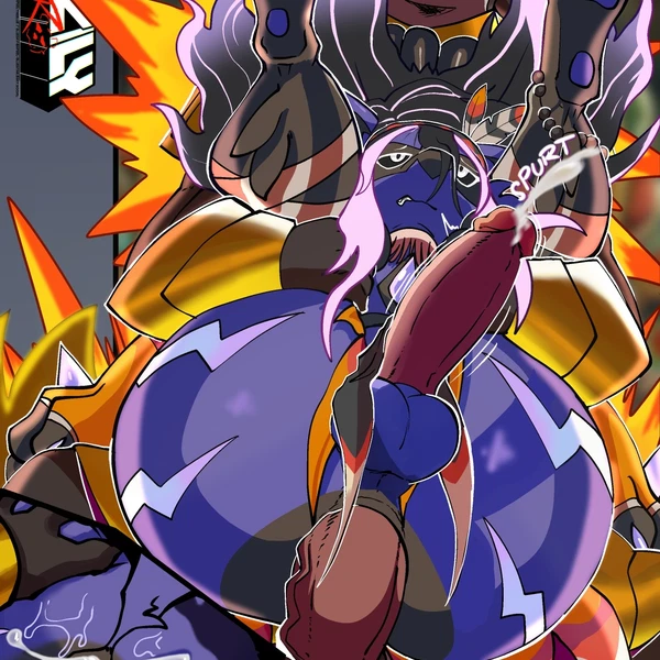 sundown (itssundownn), vulcan (royalchomper) (nintendo, pokemon) created by apsel bluestar