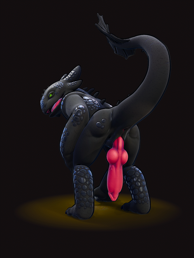 toothless (dreamworks, how to train your dragon) created by quanlain