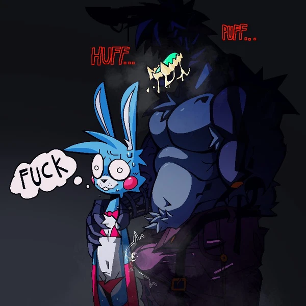toy bonnie (fnaf), withered bonnie (fnaf) (five nights at freddy's, five nights at freddy's 2) created by xexeezy