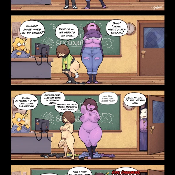 alphys, susie (deltarune), toriel (deltarune, undertale (series)) created by cumbread