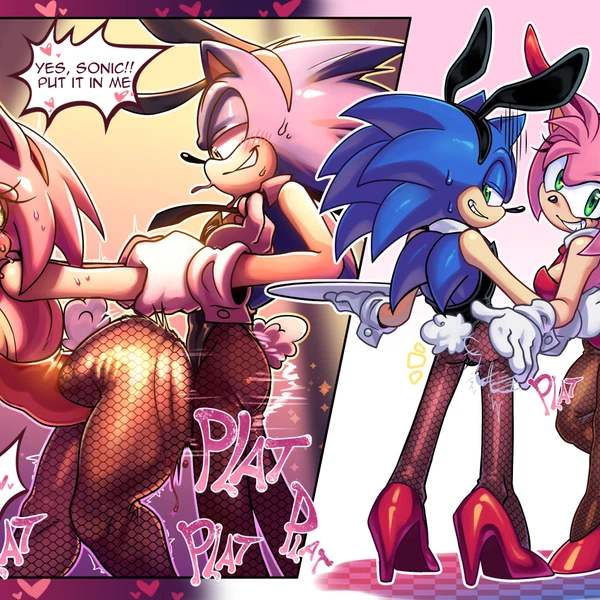 amy rose, sonic the hedgehog (sega, sonic the hedgehog (series)) created by halfgalaxy