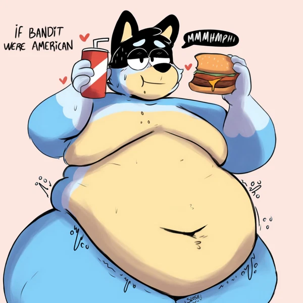 bandit heeler (bluey (series)) created by disastercat