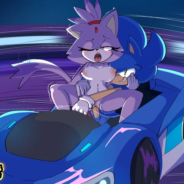 blaze the cat, sonic the hedgehog (sega, sonic racing: crossworlds) created by flaresg art