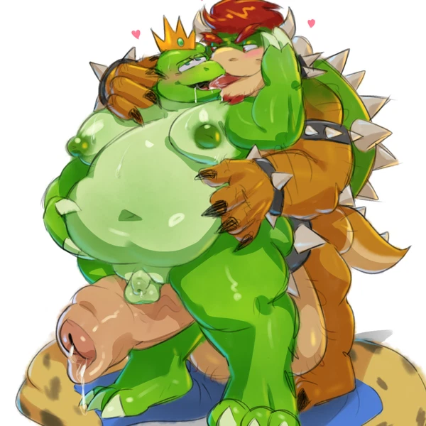 bowser, wart (mario) (mario bros, nintendo) created by suchlambada17