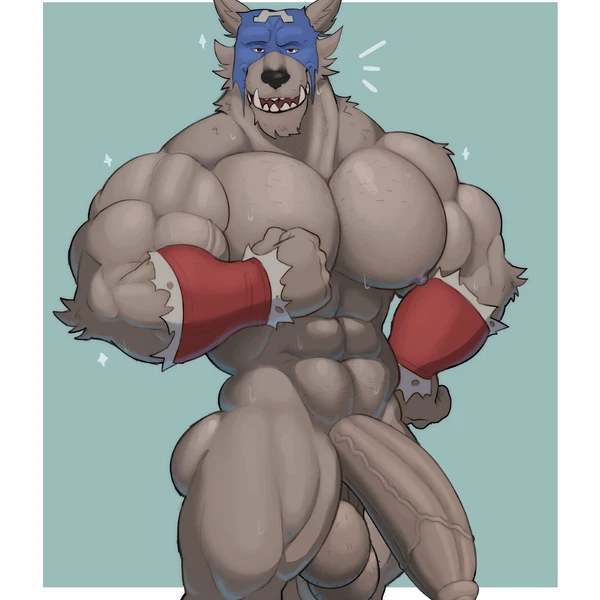 captain america, capwolf (marvel, mythology) created by fleshformomo