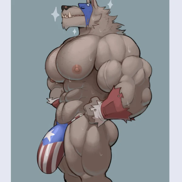 captain america, capwolf (marvel, mythology) created by fleshformomo
